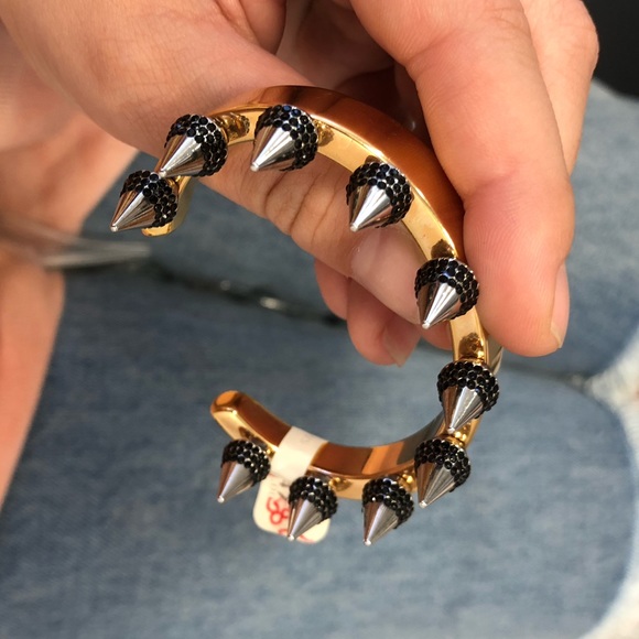 VITA FEDE BABYLON TWO-TONE CRYSTAL SPIKE CUFF - Picture 4 of 5